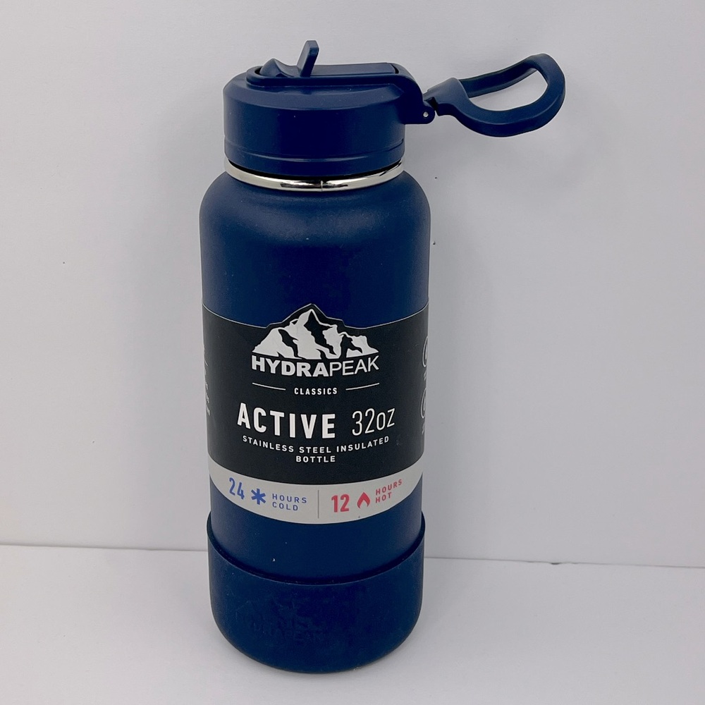 HYDRAPEAK ACTIVE WATER STAINLESS STEEL INSULATED BOTTLE,NAVY BLUE, HOT/COLD,32OZ